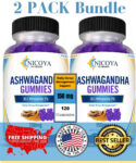 Ashwaganda Gummies for Anxiety, Energy, Mood, Sleep & Stress Relief – 2 PK