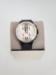 Michael Kors Men’s Lennox Chronograph Black Silicone Watch NIB MK8982