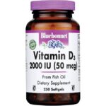 Bluebonnet Nutrition Vitamin D3 50 mcg (2,000 Iu) 250 Sgels