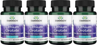 240 Caps Swanson Lithium Orotate Vegetable Caps 5 mg, Brain, Nervous Health