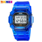 SKMEI Men Watch Transparent Blue Watches Boys Girls LED Digital Sport Wristwatch