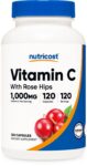 Nutricost Vitamin C with Rose Hips 1025mg, 120 Capsules – Non-GMO & Gluten Free