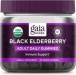 Black Elderberry Immune Support Adult Daily Gummies, 80 Vegan Gummies