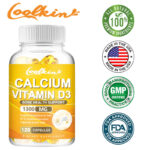 Calcium Vitamin D3 Capsules 1300mg – Strong Bones and Muscle, Immune Support