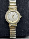 Women’s Vintage Watch-It Gold Tone Watch Elastic Band New Battery Works Great