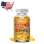 Vitamin K2 D3 Vitamin Supplement 10000IU, Boost Immunity & Heart Health 60 Pills