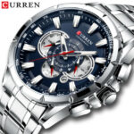 CURREN Men Watch Causal Sport Chronograph Steel Wristwatch Date Display Watches