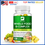 Vitamin B Complex 120 Capsules B1,B2,B3,B5,B6,B7,B9,B12, Immune Support Pills