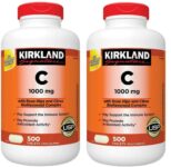 X-2 Bottles Kirkland Vitamin C with Rose Hips 1000mg., 500 Tablets EXP- 04/2027