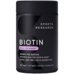 Vegan Biotin 5000mcg with Organic Coconut Oil – Extra Strength Biotin Vitamin B7