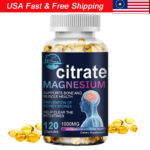 Magnesium Citrate 1000mg Per Serving 60 Servings Total/120 Capsules Total by NL