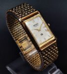 Seiko Roman Dial Gold Plated Quartz Slim Wrist Watch Japan Made With New Battery