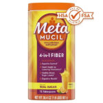 Metamucil Fiber Supplement, Psyllium Husk Fiber Powder for Digestive Health, Rea