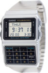 Casio DBC611-1 Databank Calculator Watch Stainless Steel Band 5 Alarms New