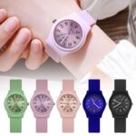 Silicone Rubber Jelly Colors Wrist Watch Rainbow Watch Kids Children Boys Girls/