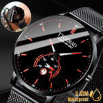 Men’s Quartz Watch Stainless Steel Analog Classic Business Wristwatch Waterproof