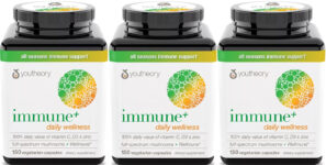 3 Bottles of Youtheory Immune Daily Wellness 150 Vegetarian Capsules Ex: 6/22