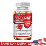 Premium Berberine HCL Extract 1200mg, Healthy Cholesterol, Anti-inflammatory