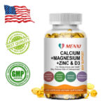 120pcs Zinc Calcium Magnesium & Vitamin D3 Capsules Complex Supplement Caps