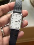 Vintage tank 04480 timex Q quartz men’s watch jump minute England white dial