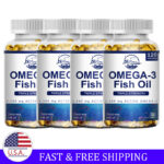 120 Pills Omega 3 Fish Oil Capsules 3x Strength 2500mg EPA & DHA Highest Potency