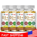 Vitamin K2 (MK7) w/ D3 Bone & Heart Health Non GMO & Gluten Free Easy to Swallow