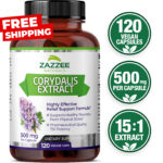 Corydalis Extract 500 mg 120 Veggie Caps 15:1 Extract Extra Strength Pain Relief