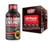 (48 Pack) Vitamin Energy® Workout+ Berry Energy Shots, Clinically Proven