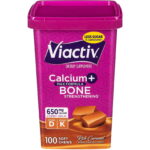 Viactiv Calcium + Vitamin D Supplement Soft Chews, Caramel, 100-Count