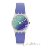 New Swatch Swiss Originals ULTRALAVANDE Silicone Day-Date Watch 34mm GE718 $80