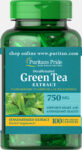 Puritan’s Pride Decaffeinated Green Tea Standardized Extract 750 mg-100 Capsules