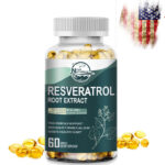 Resveratrol Maximum Strength Natural AntiAging Antioxidant 60 Capsules 1200 MG