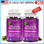 (2 Pack) Calcium Magnesium Zinc & Vitamin D3 Gummies Support Muscle,Bone,Immune