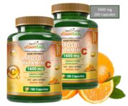 Vitamin C 1600mg 200 capsules Liposomal HIgh Ascorbic Acid vitamina C 2 bottles