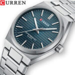 CURREN Men Quartz Watch Luxury Steel Wristwatch Luminous Sport Watch Males Watch