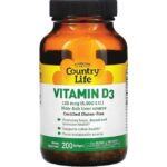 Country Life Vitamin D3 125 mcg (5,000 Iu) 200 Sgels