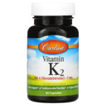 Carlson Labs Vitamin K2 5 mg 60 Capsules Gluten-Free, Preservative-Free ,