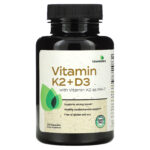 Vitamin K2 + D3 with Vitamin K2 as MK-7, 120 Capsules