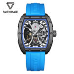 MARK FAIRWHALE Tonneau Hollow Skeleton Mechanical Automatic Wristwatch