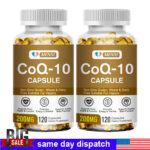 CoQ10 200mg 240 capsules (2×120) Q10 C0q 10 Coenzyme Cardiovascular Heart Health