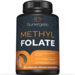 Premium Methyl Folate Supplement-Vitamin B12 & B6-400 mcg Methyl Folate-60 Caps