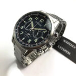 Men’s Citizen Eco-Drive Steel Chronograph Watch CA4420-81L