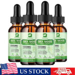 Sea Moss Liquid Drops 10000mg With Bladderwrack & Burdock Root,Thyroid Support