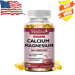 Zinc Calcium Magnesium & Vitamin D Complex Capsules Enhance Digestion 120 pcs