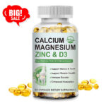 Magnesium Zinc Vitamin D3 Calcium 1000 MG Complex (60 Tablets)-High Absorption