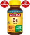 Nature Made Vitamin B6 100 mg, Dietary Supplement for Energy Metabolism Support,