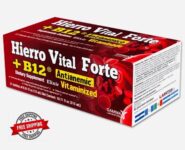 HIERRO Vital Forte B12 ANTIANEMIC Elixir 21 Bottles Drinkable Vitaminized