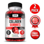 (2 Pack) Collagen Gummies for Hair Skin and Nail, Premium Collagen Supplement