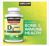 Kirkland Signature Vitamin D 2000IU D3 – 600 Softgels – Expiration 06/2026