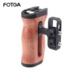 FOTGA Universal DSLR Camera Cage Side Handle for Sony/Canon/Nikon Camera Wooden Mini Handgrip 1/4 Screws Cold Shoe Photography